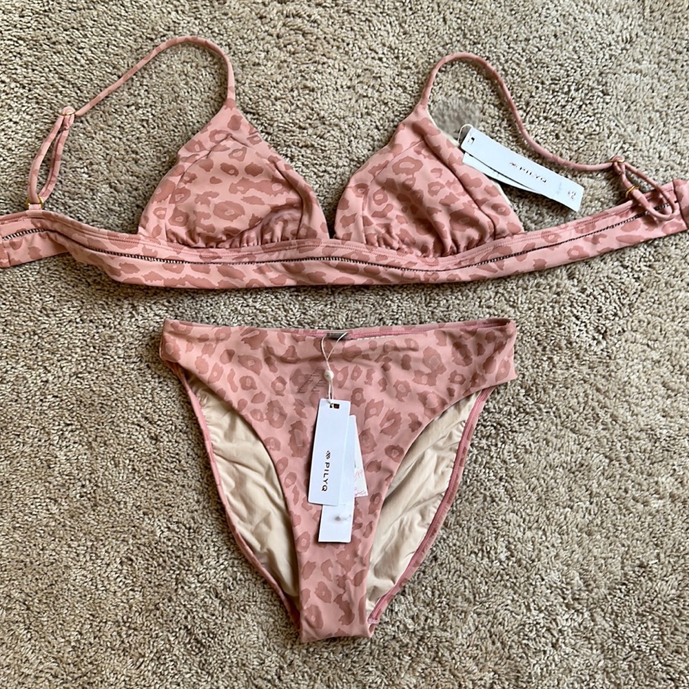 PQ Swim pink leopard bikini